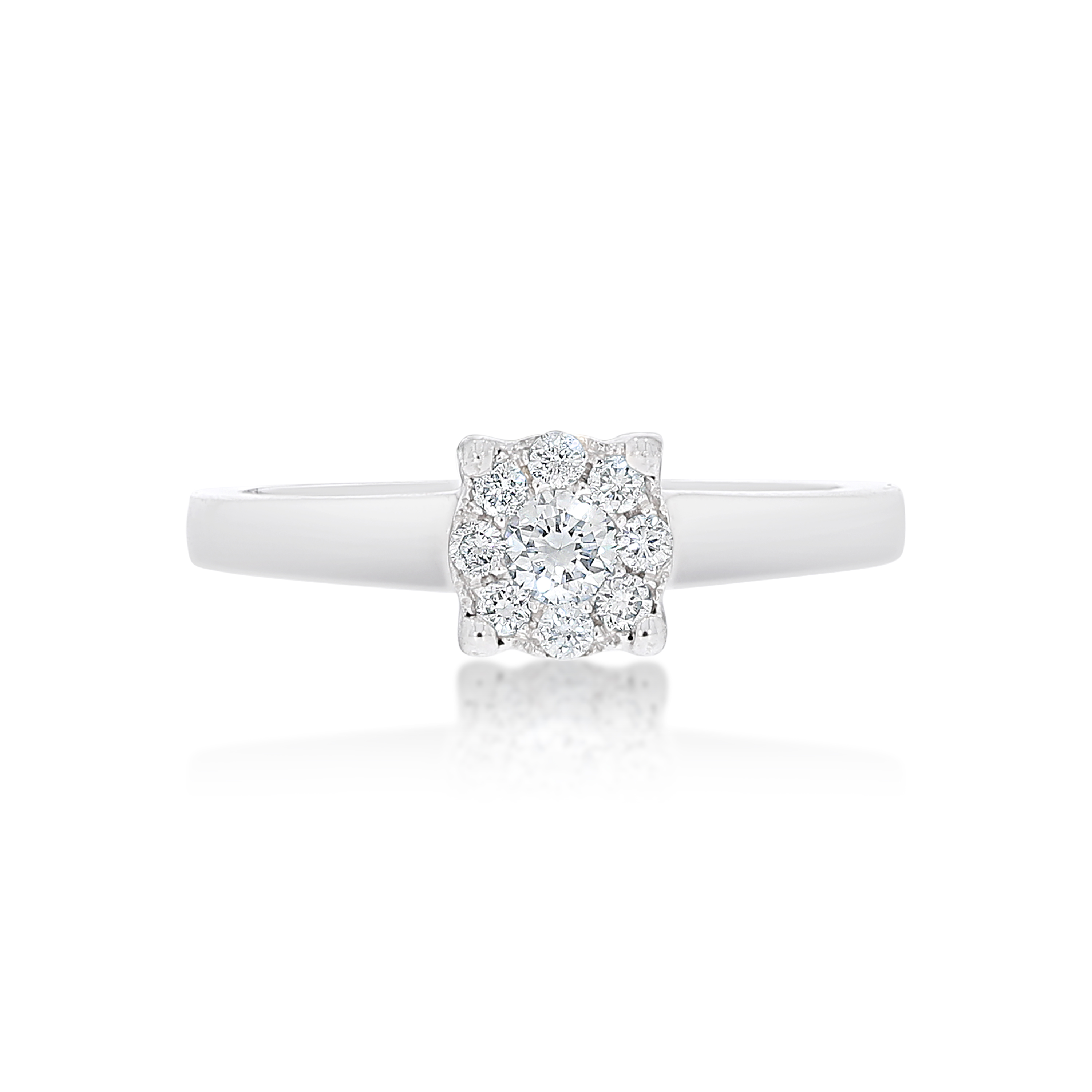 Diamond Engagement Ring Round Top 0.30 ct. 14k White Gold